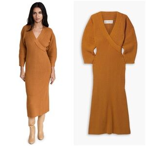 Mara Hoffman Samira Dress in Ochre, Size XL